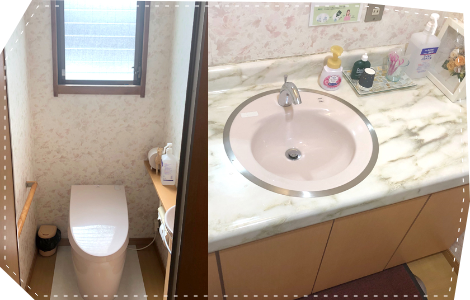 トイレ・洗面台の様子